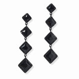 102991, DIAMOND SHAPE RHINESTONE DROP DANGLE EARRING