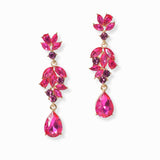 102992, MULTI SHAPE RHINESTONE DANGLE EARRING