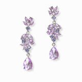 102992, MULTI SHAPE RHINESTONE DANGLE EARRING