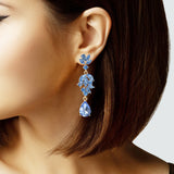 102992, MULTI SHAPE RHINESTONE DANGLE EARRING