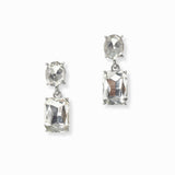 102994, RECTANGLE RHINESTONE DANGLE EARRING