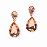 102996, TEARDROP RHINESTONE DANGLE EARRING