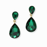 102996, TEARDROP RHINESTONE DANGLE EARRING