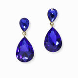 102996, TEARDROP RHINESTONE DANGLE EARRING