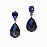 102996, TEARDROP RHINESTONE DANGLE EARRING