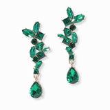 102997, MULTI SHAPE RHINESTONE DANGLE EARRING