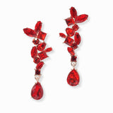 102997, MULTI SHAPE RHINESTONE DANGLE EARRING