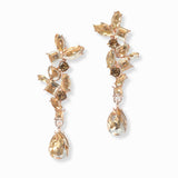 102997, MULTI SHAPE RHINESTONE DANGLE EARRING