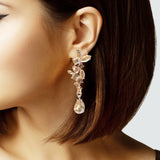 102997, MULTI SHAPE RHINESTONE DANGLE EARRING