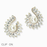 103000, RHINESTONE EVENING CLIP ON EARRING
