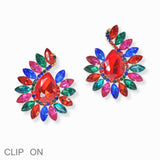 103000, RHINESTONE EVENING CLIP ON EARRING