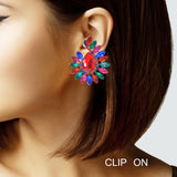 103000, RHINESTONE EVENING CLIP ON EARRING
