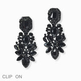 103001, MULTI SHAPE RHINESTONE EVENING CLIP ON EARRING