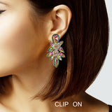 103002, RHINESTONE EVENING CLIP ON EARRING