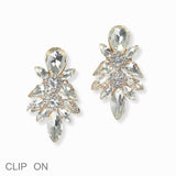 103002, RHINESTONE EVENING CLIP ON EARRING