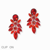103002, RHINESTONE EVENING CLIP ON EARRING