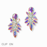 103002, RHINESTONE EVENING CLIP ON EARRING