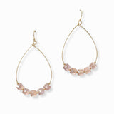 103007, TEARDROP GLASS BEADED ACCENT DANGLE EARRING