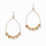 103007, TEARDROP GLASS BEADED ACCENT DANGLE EARRING