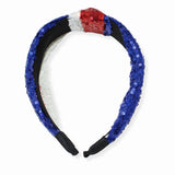 103013, AMERICAN FLAG SEQUIN KNOTTED HEADBAND