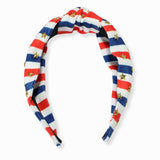 103015, STAR ACCENT AMERICAN FLAG KNOTTED HEADBAND
