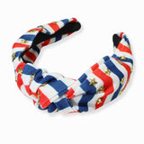 103015, STAR ACCENT AMERICAN FLAG KNOTTED HEADBAND
