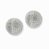 103024, TEXTURED ROUND METAL CLIP ON EARRING