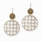 103032, CLOVER CUTOUT PATTERN DANGLE EARRING