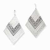 103034, GEOMETRIC CUTOUT METAL DANGLE EARRING