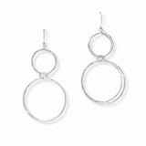 103038, GEOMETRIC ROUND METAL DANGLE EARRING