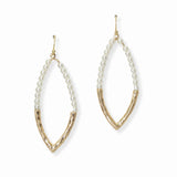 103039, MARQUISE PEARL BEADED ACCENT DANGLE EARRING