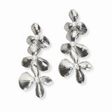 103057, FLOWER WITH PEARL DROP DANGLE EARRING