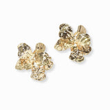 103059, HAMMERED FLOWER METAL STUD EARRING