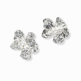 103059, HAMMERED FLOWER METAL STUD EARRING