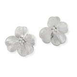 103061, FLOWER WITH PEARL STUD EARRING