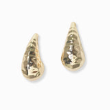 103066, HAMMERED TEARDROP STUD EARRING