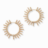 103076, SUNBURST HOOP EARRING
