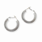 103080, TEXTURED ROUND HOOP EARRING