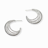 103081, LAYERED HOOP POST EARRING