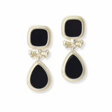 103085, 14K GOLD PLATED, DESIGNER INSPIRED GEOMETRIC DANGLE EARRING