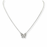 103094, 14K GOLD PLATED, BUTTERFLY CUBIC ZIRCONIA DESIGNER INSPIRED NECKLACE