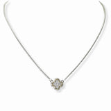 103095, 14K GOLD PLATED, CLOVER CUBIC ZIRCONIA DESIGNER INSPIRED NECKLACE