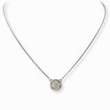 103097, 14K GOLD PLATED, ROUND MICRO PAVE CUBIC ZIRCONIA DESIGNER INSPIRED NECKLACE