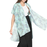 103106, LEAF PRINTED KIMONO