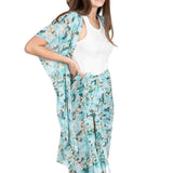 103107, FLORAL PRINTED SHAWL TOP