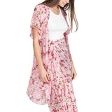 103107, FLORAL PRINTED SHAWL TOP