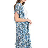 103107, FLORAL PRINTED SHAWL TOP