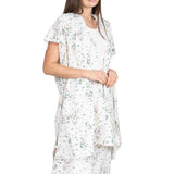 103108, FLORAL PRINTED SHAWL TOP