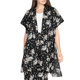 103108, FLORAL PRINTED SHAWL TOP