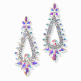 103109, MULTI SHAPE RHINESTONE DANGLE EARRING